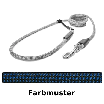 EASYLONG Hundeleine - M - 3m - blau und braun